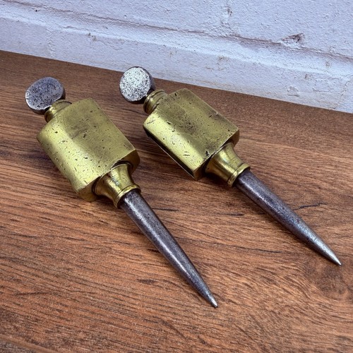 Pair antique brass - brass, &