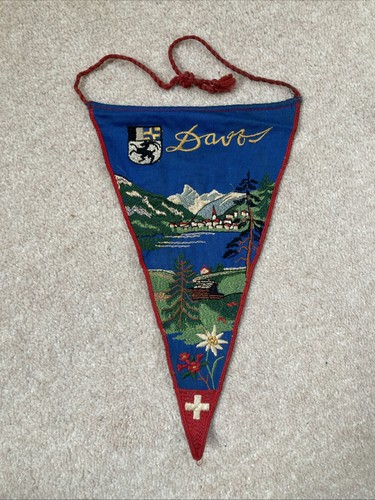 Swiss pennant flag davos - flag,