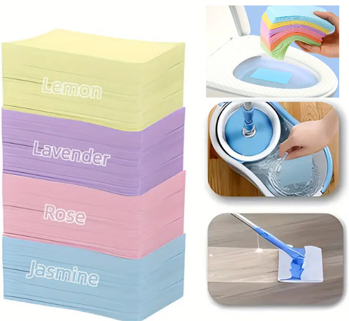 Toilet floor cleaning - toilet, sheets