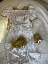 Nativity Angel Costume With Yellow Gold Wings, Golden Halo & Star