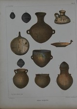 Antique US Naval Ancient Indian Artifacts South America Engraving Art 1855