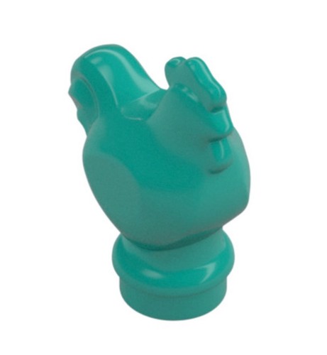 Lego chicken - (dark, turquoise)