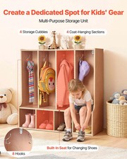 4-Section Kids Coat Locker