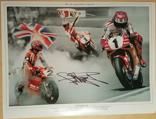Carl fogarty signed 16x12 - fogarty,
