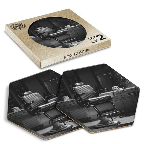 Hexagon coasters bw - 2,
