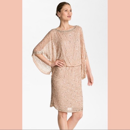 Patra blush beaded batwing - blush,