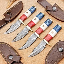4 Pcs Damascus Blade Skinner