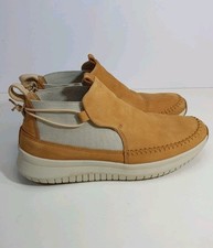 Clarks Womens Trigenic Flex Nubuck Leather Shoes Low Boots Slip on UK 5D Chelsea