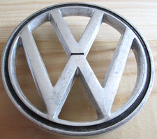 V W Logo - Genuine Classic Volkswagen Fully Chromed Metal Badge 3 Lugs There 8CM