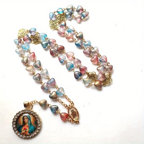 Catholic rosary necklace - catholic,