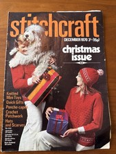 Stitchcraft knitting crochet needlework magazine December 1970 Gift idea Vintage