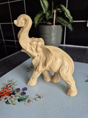 Vintage resin african elephant - african,