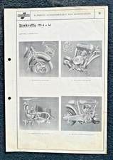Original Lambretta Press info - Standard elements for reproductions D/LD/E No10