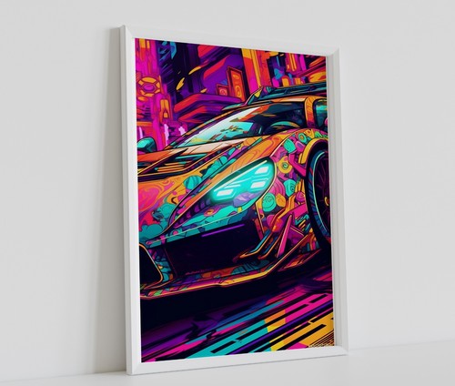 Trippy racing supercar poster - trippy,