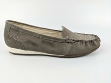 Medicus Light Taupe Leather Mocassin Shoes Uk 6