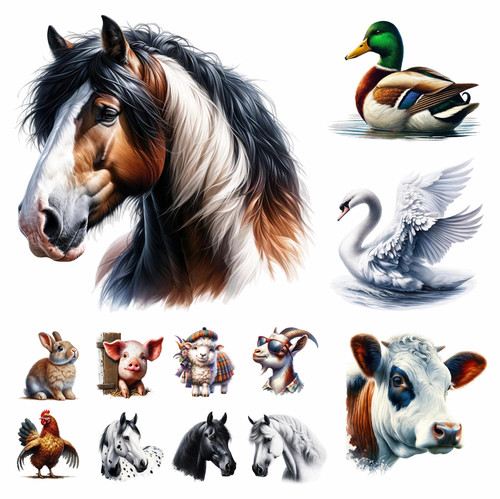 Farm animal vinyl decal - animal,
