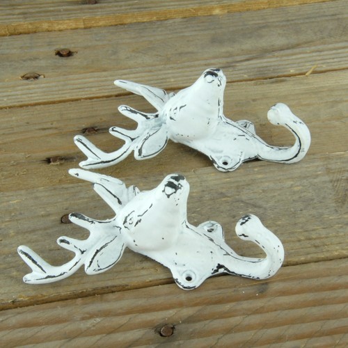 Stags head deer wall hooks - deer,
