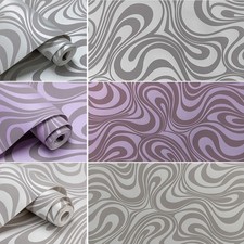 1-6x Modern Luxury 3D Abstract Curve Wallpaper Living Room Non-woven Wall Paper