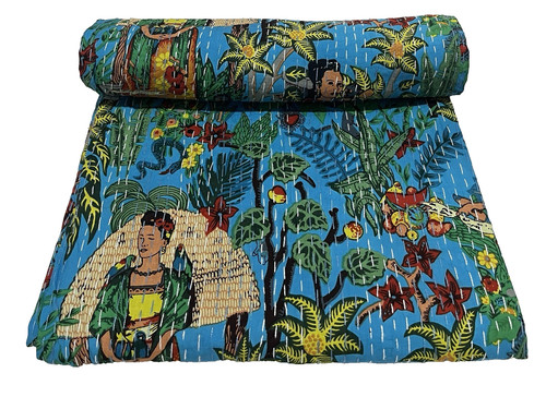 Indian kantha quilt - quilt, bedspread