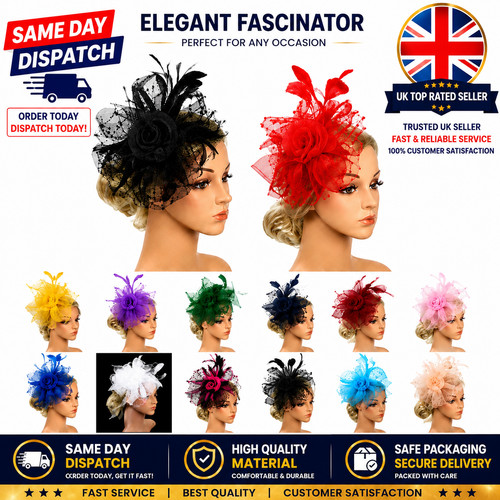 Large wedding fascinator - large,