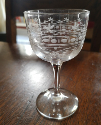 Antique edwardian wine glass - antique,