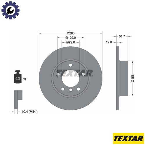 Brake disc 92055503 for bmw - disc,