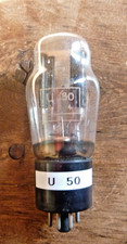 U50 Valve  Vacuum tube  full wave rectifier - tests good on AVO valve tester