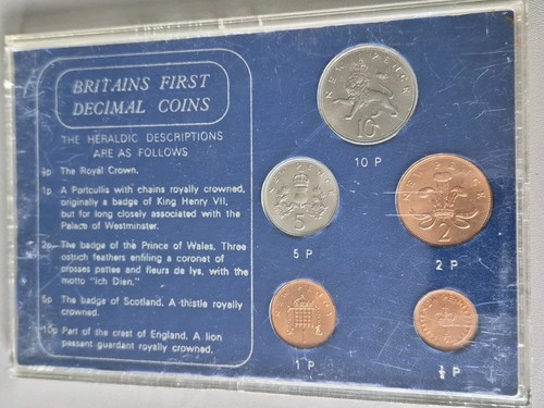 Britains first decimal coins - britains,