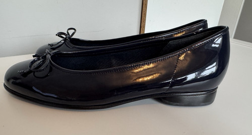 Gabor dark navy patent - navy, bow