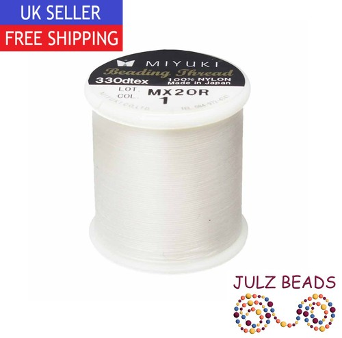 Miyuki white beading thread - miyuki,