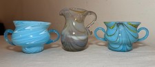 3 original antique baby blue