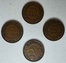 Australian Half Penny 1938 Set