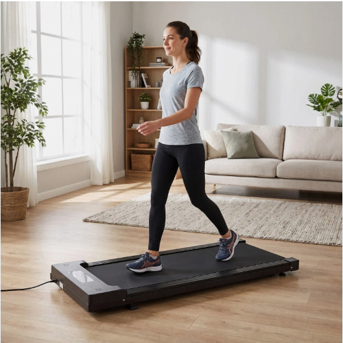 Under desk walking pad - under, with
