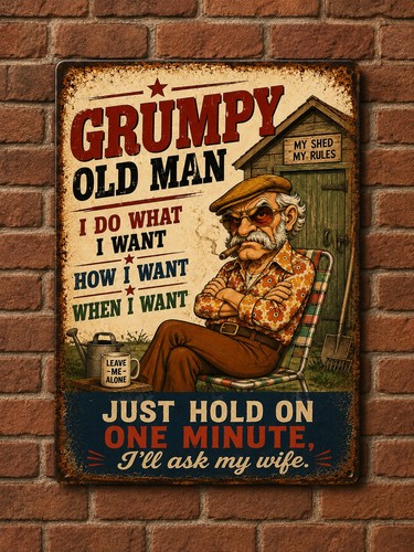 Grumpy old vintage looking - grumpy,
