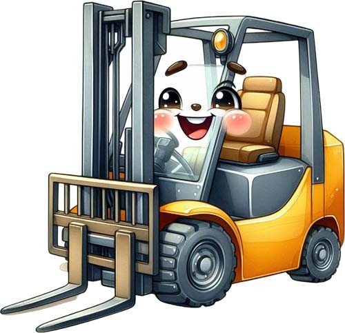 Colour forklift truck - colour,