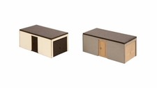 N14677 Noch OO/HO Gauge Prefab Garages (2) Laser Cut Minis Kit