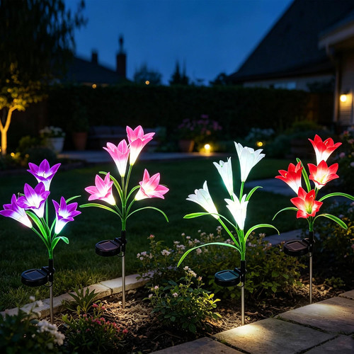 Solar flower lights outdoor - lights,