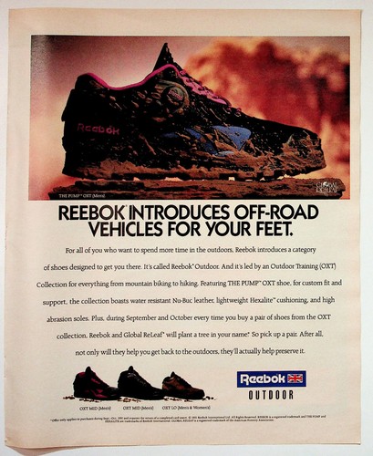 Reebok outdoor 1991 print - reebok,