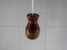 dark wooden pull switch handle cord light ceiling fan bathroom fitting