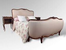 French Demi Corbeille Upholstered Bed Frame 140 x 190 cm