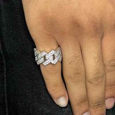 Iced VVS Diamond Out Prong