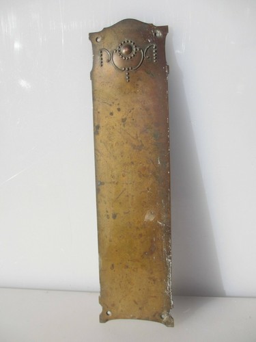 Edwardian bronze finger plate - edwardian,