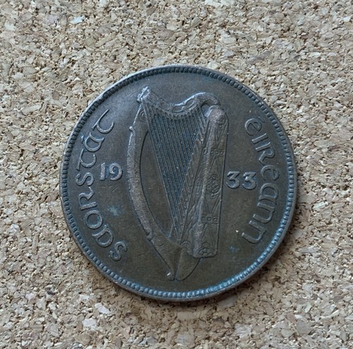 Penny coin 1933 - 1d,