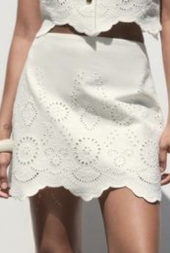 New zara broderie mini - zara,