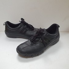Ladies Size UK 7 Std HOTTER 'Leanne II' Black Leather Laceup Shoes Immaculate