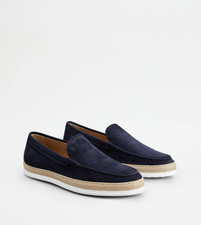 Tod's Mens Navy Blue Suede