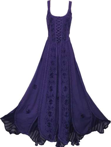 Maxi summer dress - corset, pagan
