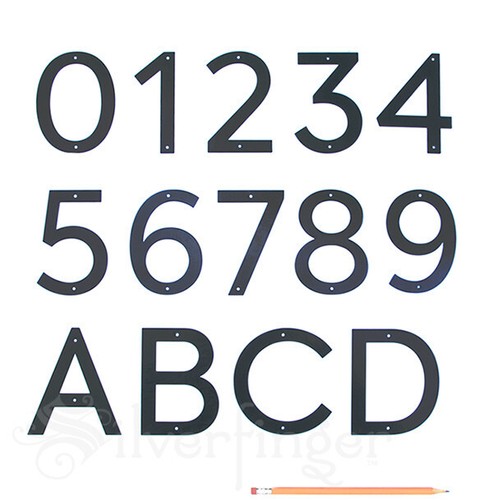 Address numbers black metal - numbers,