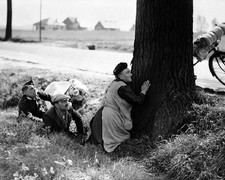 People taking cover from