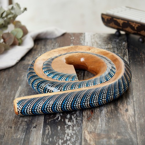 Wooden spiral didgeridoo suar - spiral,